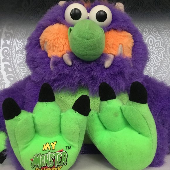 rare European vintage My Pet monster plush toy purple stuffed animal retro - Picture 5 of 12